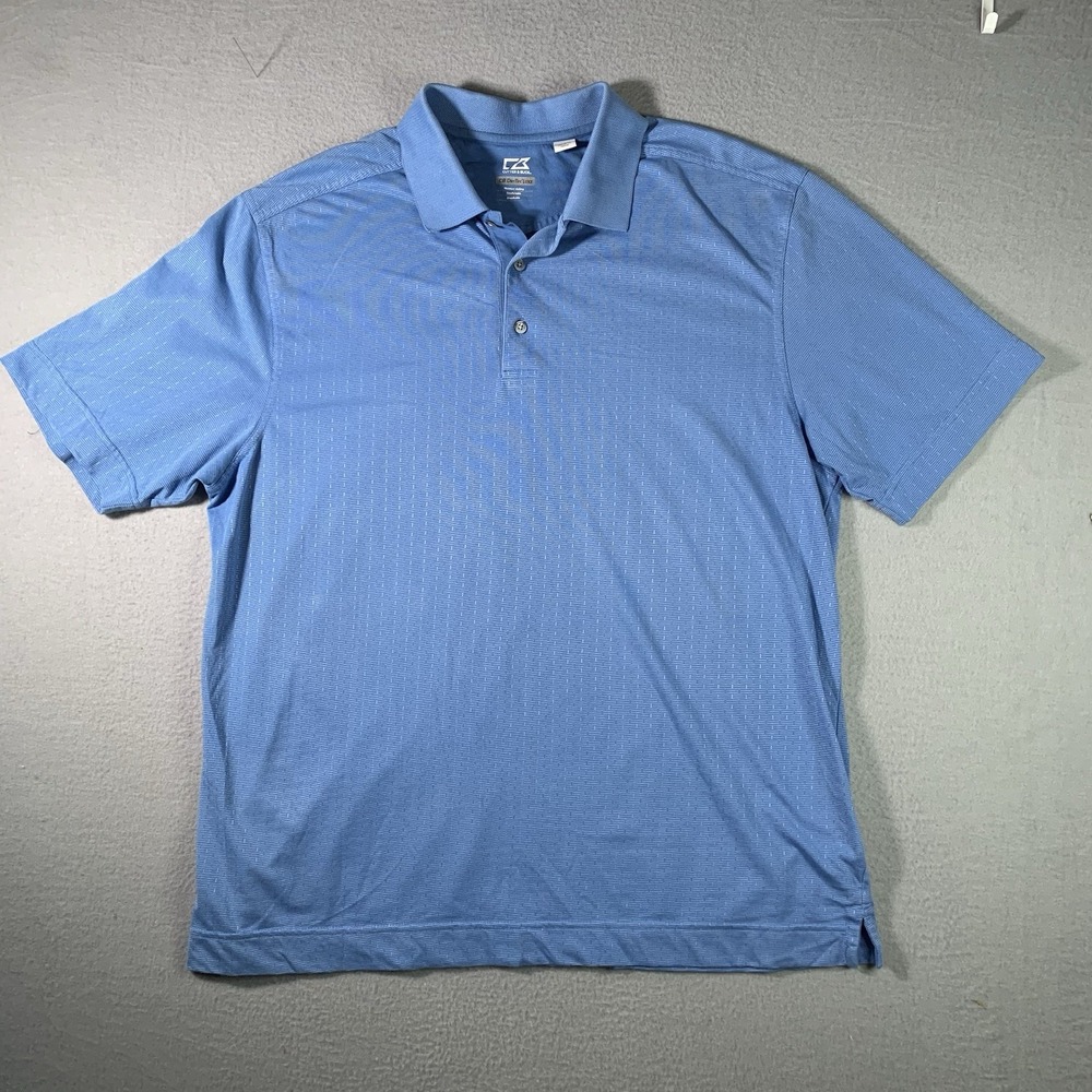 Cutter and Buck CB DryTec Luxe Short Sleeve Polo Golf Shirt Men's Size XL
